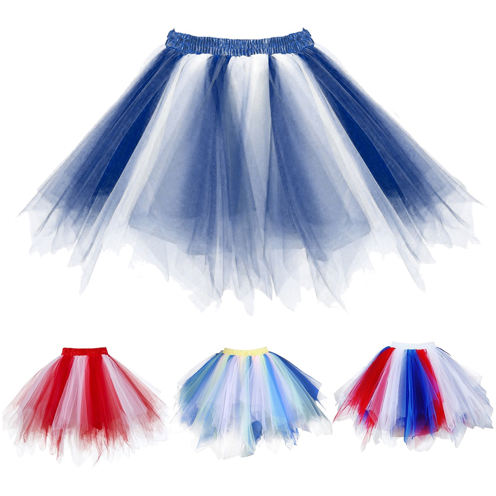 JAYCOSIN Femme Princess 미니 페어리 Tulle Skirt Womens 솔리드 스플 라이스 Pleated Gauze colors Short Skirt 성인 투투 댄스 스커트